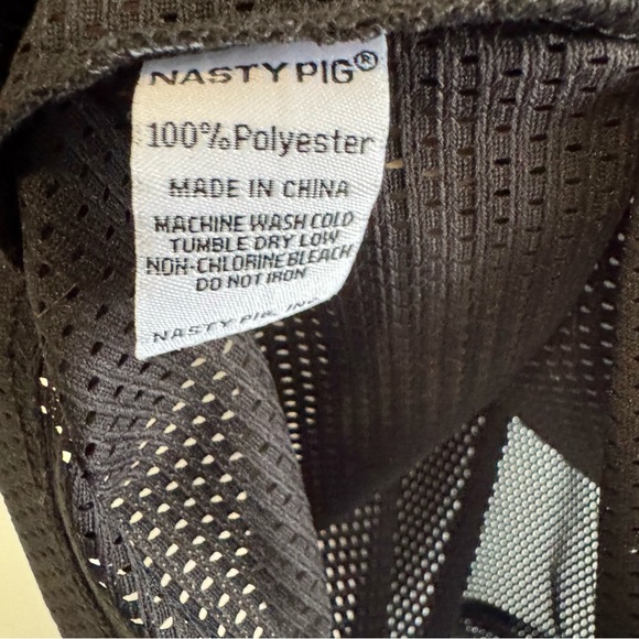 🐷 Nasty Pig Penalty Black Mesh Polo - Picture 10 of 11